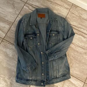 Large Oversized Denim Lucky Brand Jacket Grunge Style